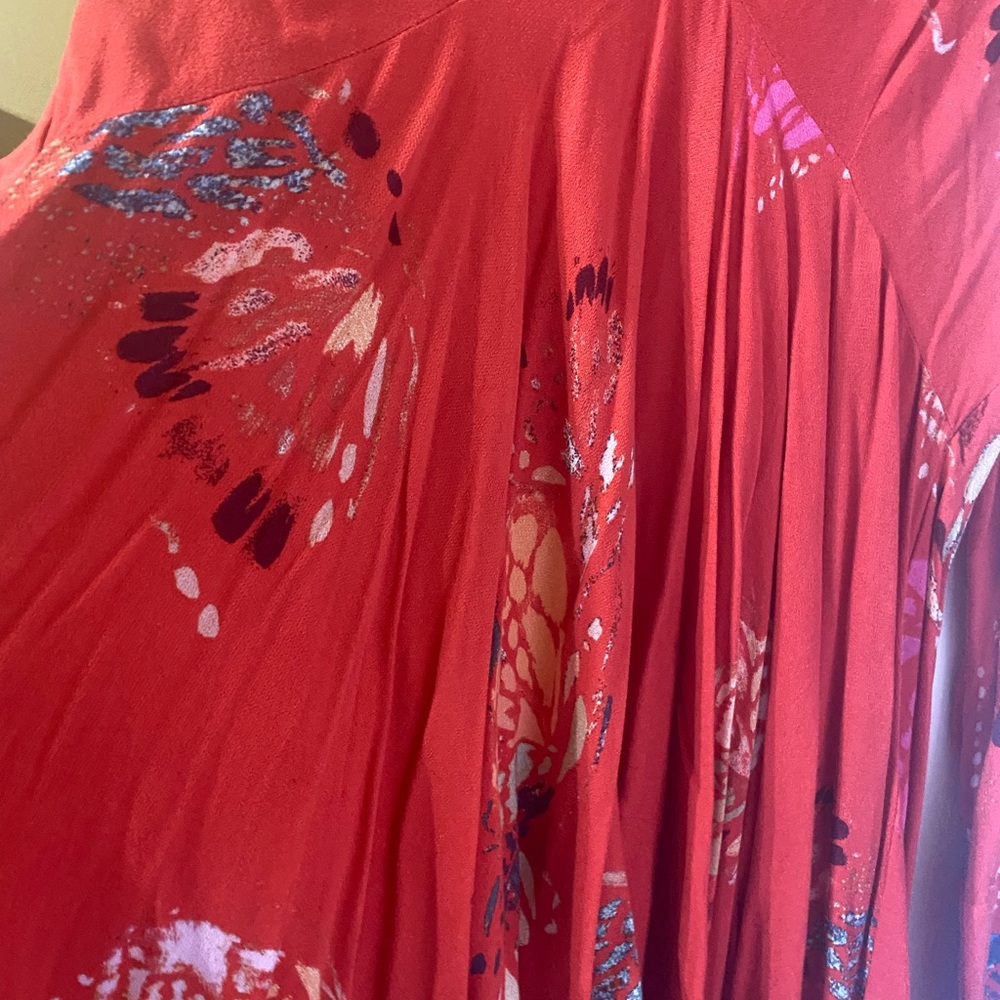 Red floral Free People dress